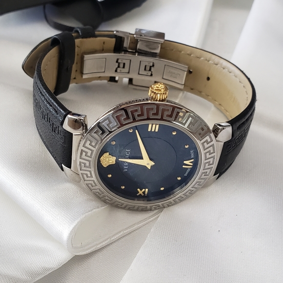 Versace Accessories Versace Daphnis Stainless Steel Gold Black